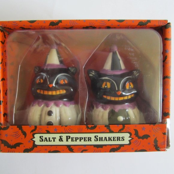 Johanna Parker Other - Johanna Parker Halloween Fall Black Cat Salt and Pepper Shakers